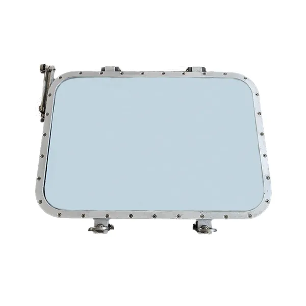 Fixed electrically heated rectangular window Welded cab rectangular window Marine rectangular aluminum window