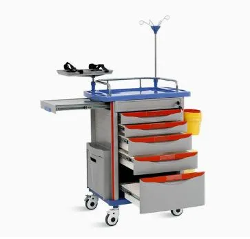 ABS Hospital Medical Emergency Medicine Nursing Treatment Trolley Equipment With Drawers