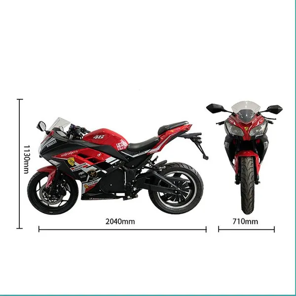 5000W Single Swing Arm Electric Motorbike 140kmph photo-2