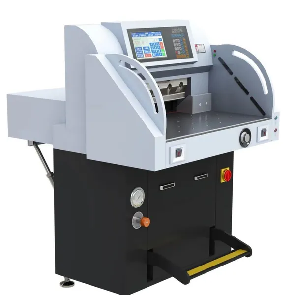 Shanghai Xiangbao XB-AT652-09EP Dual Hydraulic Heavy Duty Paper Cutting Machine (with Blowing Steel Balls Platform) photo-3