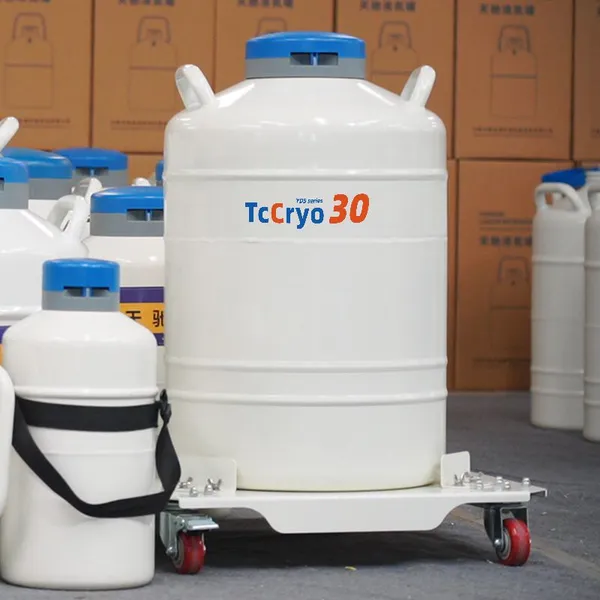 El Salvador Liquid Nitrogen Tank Floor Stand TcCryo Laboratory Cell Storage Tank Trolley photo-5