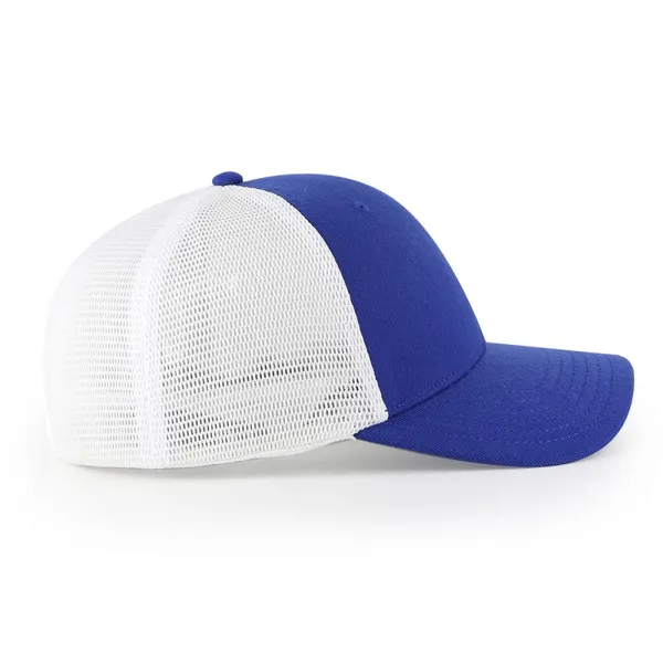 Flex Two Tone Mesh Trucker Hat Spandex Stretch Fitted Baseball Cap Blank Front Custom Embroidery Logo Outdoor Sports Hat Wholesale photo-5
