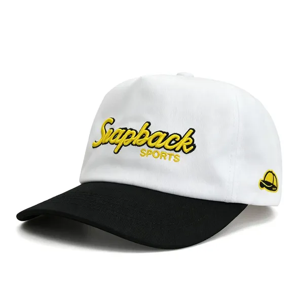 5-Panel strukturierte Baseballkappe mit individuellem Sticklogo, Baseballkappen aus Baumwolle, verstellbarer Baseballhut