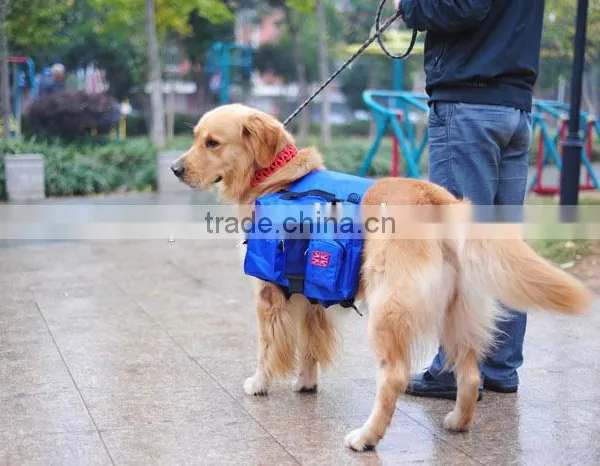 3 Colors Big Dogs Backpack Portable Pet Dog Bag Golden Retriever Bags photo-5