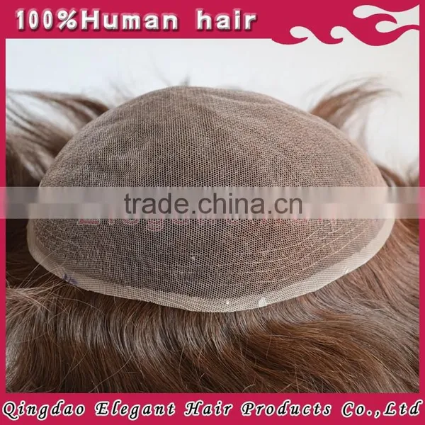 Large Stock Fast Delivery Affordable Indian Hair Full Swiss Lace Men Toupee for Sale photo-5