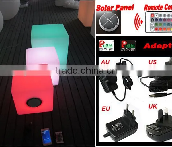 Solar Led Lamp Cube With Bluetooth Speake Stereo and Remote Control YXF-3030BS photo-2