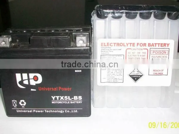 High Power Sealed Maintenance Motorcycle Battery YTX5L-BS photo-2