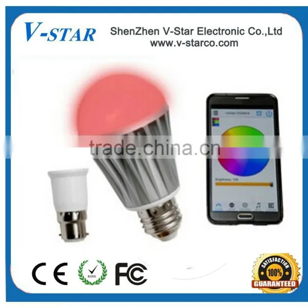 Led Dimmable Bluetooth E27 6W RGBW Bulb + Wireless Remote + Smart Wifi Bridge IOS /Android APP photo-2