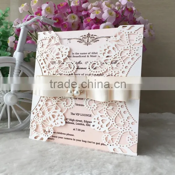 Laser Cut Pearl Paper Card Bar Mitzvah Card Greeting Card Qj-38 photo-4