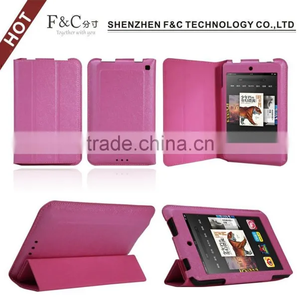Ultra-thin Three Folding PU Leather Case for Amazon Kindle Fire HD 6 Cover photo-4
