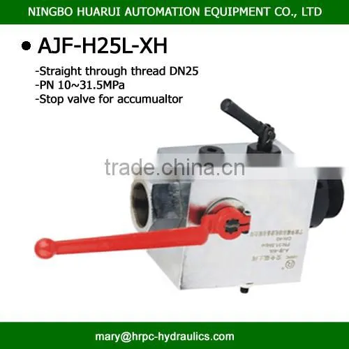 AJF Safety Stop Valve Between Bladder Accumulator and System Pipes