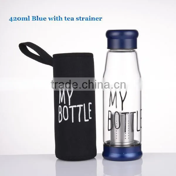 European Whole Foods Custom Design Glass Water Bottle photo-3