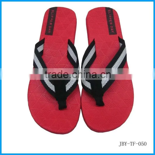 Rubber Flip Flop With Fabric Strap