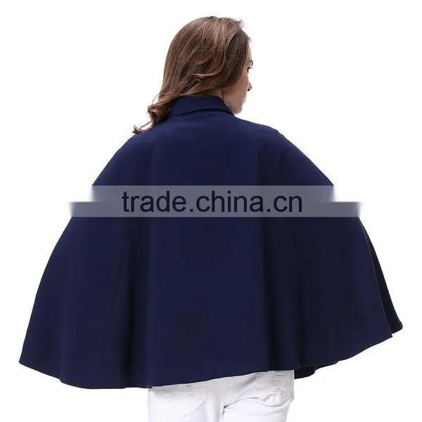 Cape Fashion Black Coat for Women in Guangzhou photo-3