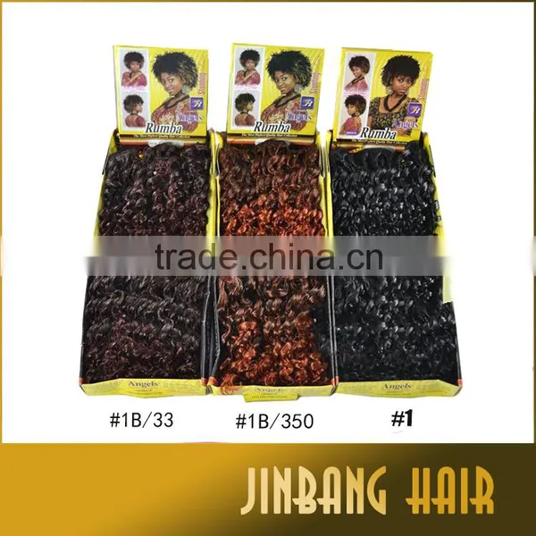 Attractive Private Label Angels Rumba Hair 4inch for Black People Synthetic Afro Kinky Hair Weft photo-2