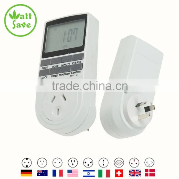 AU PLUG Large LCD Digital Timer Programmable Switch Plug-in Type With 8 Function Keys photo-3