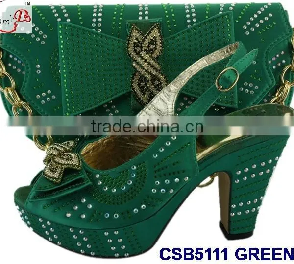CSB5111 Newest Design 2016 Woman Hot Selling Shoes With Matching Bags Crystal Cluth Factory Price Shoes Whole Sale Price photo-2