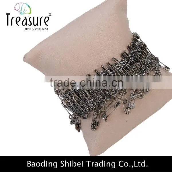 2016 Unique New Design Postmodernism Gun Black Safty Pins Chain Bracelet Jewelry photo-5