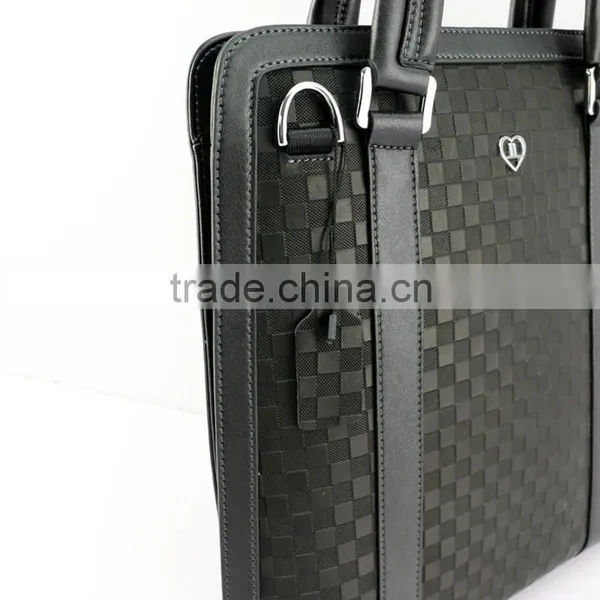 New Style Quality Soft Waterproof Custom Leather Business Men's Briefcase photo-3