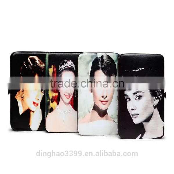 2016 new design wallet hot sale fashion leather wallet lady nice wallet with phone holder