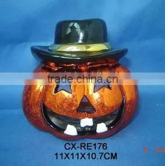 Ceramic Pumpkin Design Candle Holder Candle Stick photo-2