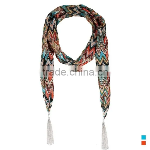2015 Fashion Pop Ripple Pattern Scarf,cotton Scarf