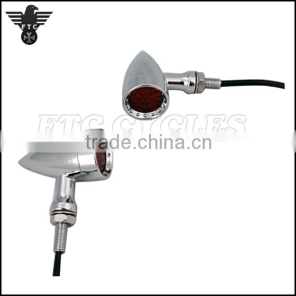 Classic Bullet LED Chrome Motorcycle Turn Signal Light Custom photo-5
