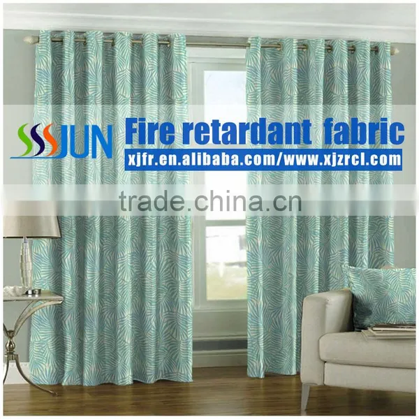 Beauty Permanent Flame Retardant Flax Curtain photo-2