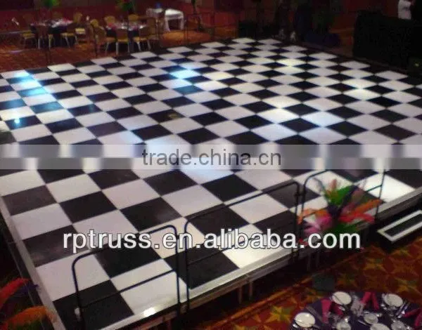 RP Low Price Black White Wooden Movable Dance Floor photo-4