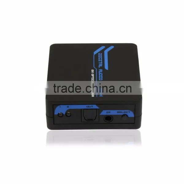 Hot Video Player Audio Switch SPDIF/TOSLINK Digital Optical Audio 2x1 Switch With IR Remote photo-2