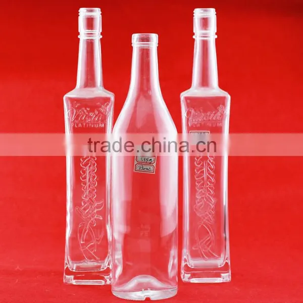 New Design Empty Glass Bottle Wine Bottle Aluminum Liquor Bottle