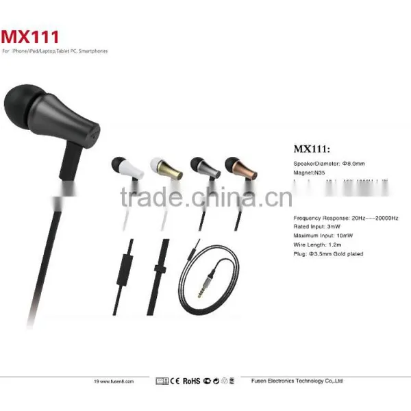 Factory Metal Earphone In-ear Cell Phone Accessory With High Sound photo-3
