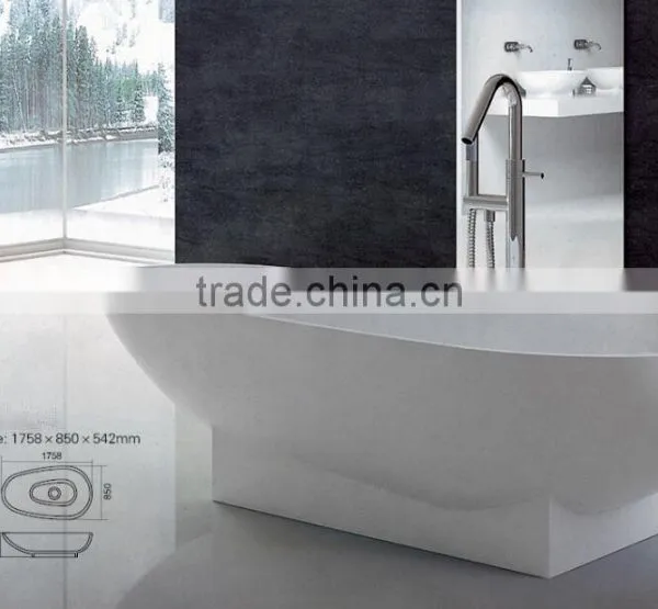 2016 Top Quality Custom Round Stone Bathtub,Acrylic Portable Bath Tub,artificial Stone Free Standing Bathtub photo-5