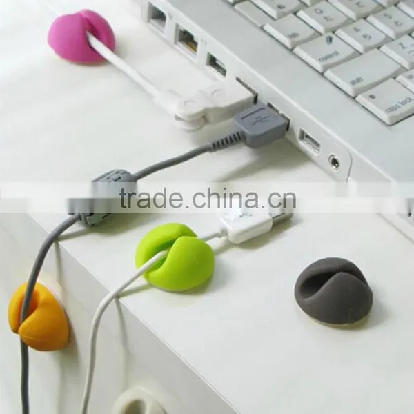 Lightweight Hole Multi-color Silicone Cable Winder photo-4