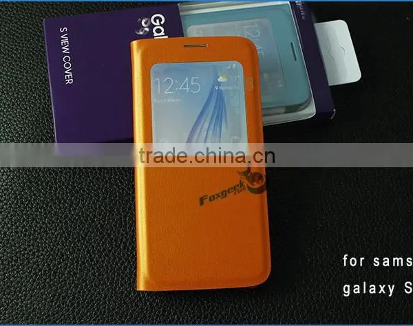 2015 Hot Sale Cell Phone Case for S6 Case. Leather Flip Case for Samsung Galaxy S6 photo-2