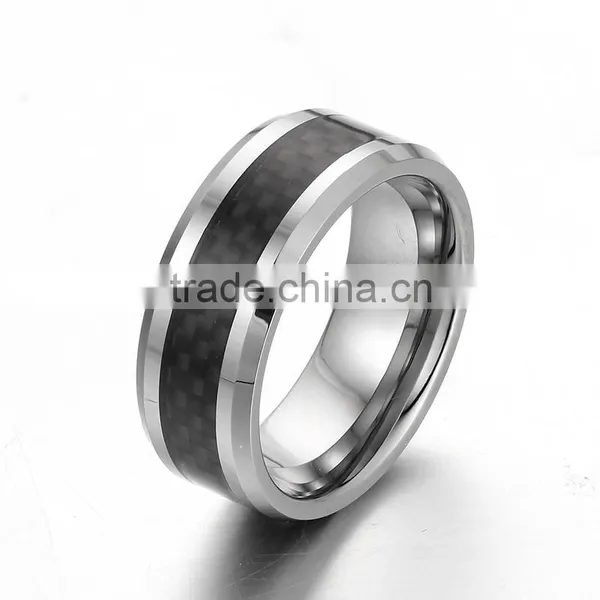 Fashion Men's Women's Tungsten Stainless Steel Jewelry Rings Band