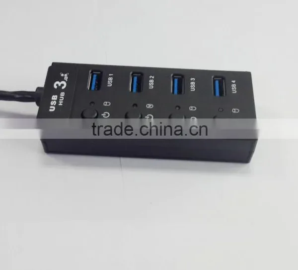 High-speed 4 Port Usb 3.0 Hub With Individual On/off Switches and Led Lights From Usb Por Hub Suppliers photo-3