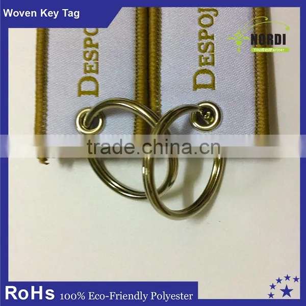 Cheapest and Best Quality Embroidery Twill Key Chain /laser Cut Key Tag photo-4