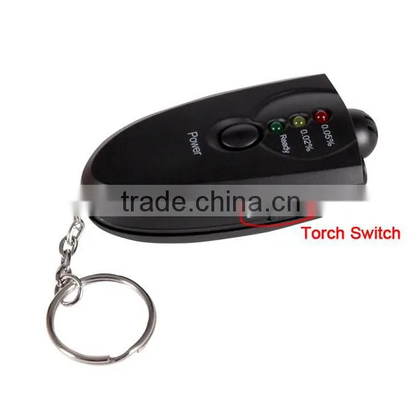New Black LED Digital Alcohol Breathalyzer Tester With Flashlight photo-3