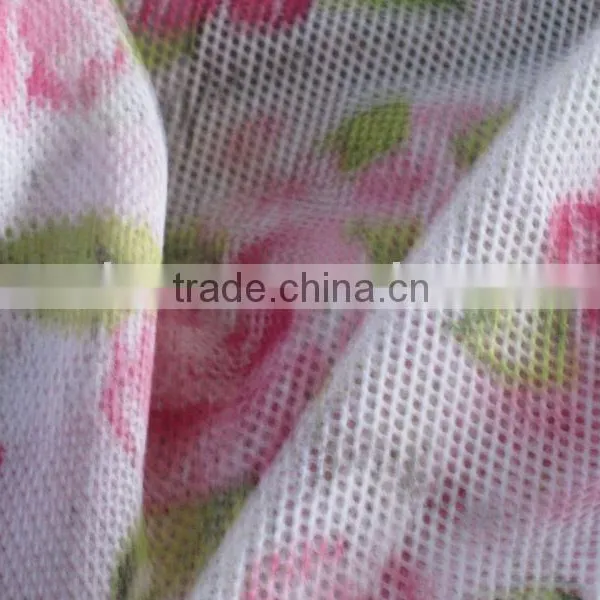 100%polyester Printed Mesh Fabric for Garment