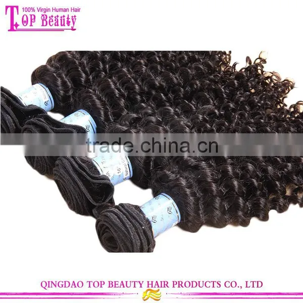 Unprocessed Soft Touch 12 Inches Virgin Chinese Human Hair Weave 6a Natural Color Chinese Kinky Curly Hair photo-5