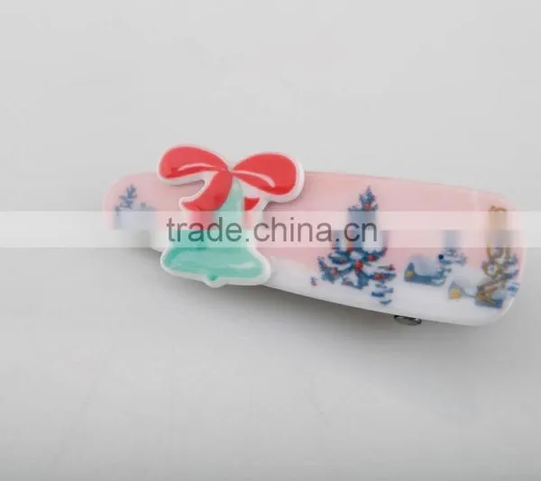 Candy Color Small Bell Hair Clip Lovely Present Car and Red House Hair Accessory Kids Mini Hair Duck Clip photo-3