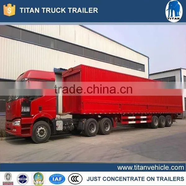 Grain Transporting Van Semitrailer / Cargo Box Semi Trailer