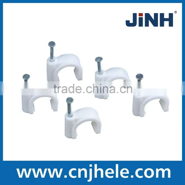 jinghong Free Samples 4mm 6mm 8mm plastic clips for cables white plastic Nail Cable Clip