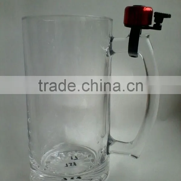 Clear Beer Glass Mug With Ringer Bar Used photo-2