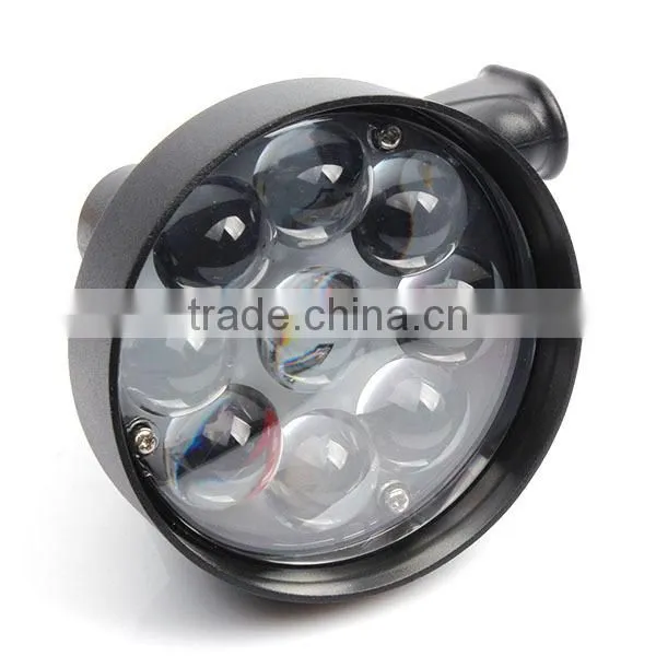 Aluminum Alloy Head CREE 27W LED Rechargeable Handheld Spotlight Fox Lamping Security Torch 2200lm photo-3