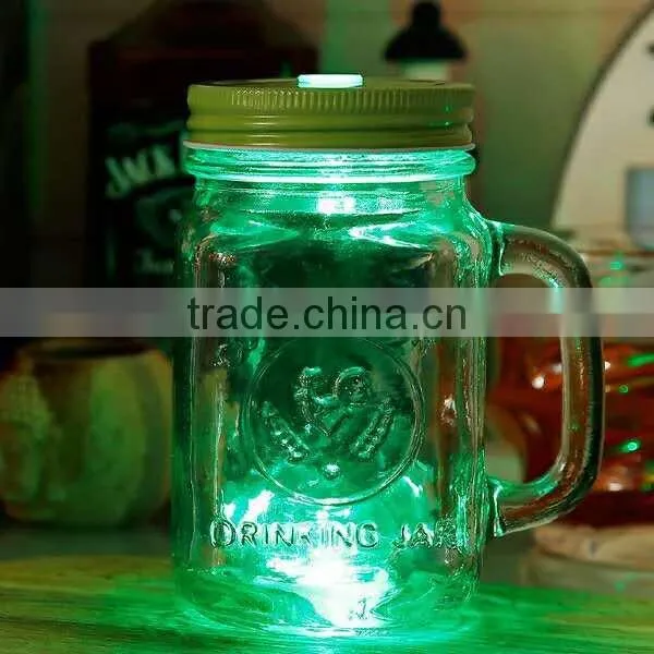16oz Square Decaled or Clear Glass Mason Jar With Lid and Straw photo-2