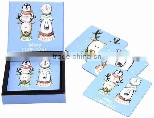 Lacquer Wooden Coasters/ Lacquered Coaster Set for Chrismast 2017 photo-6