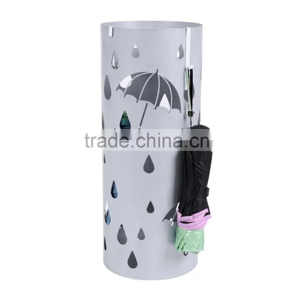 European Style Sliver Color Home Hotel Decorative Wrought Iron Umbrella Stand photo-3