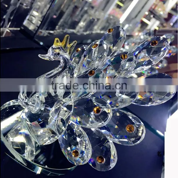 Fashion Elegant Crystal Peacock photo-5
